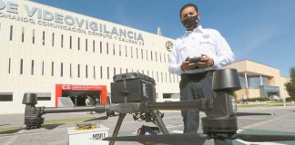 One of the drones used for crimefighting in México state.