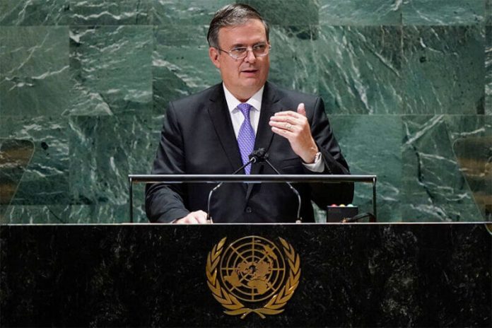 Ebrard spoke to the UN General Assembly on Thursday.