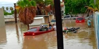 Flooding in Los Cabos Friday morning.
