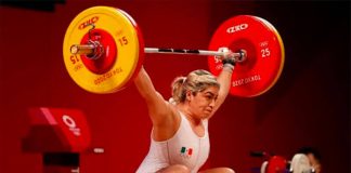 Olympic weightlifting medalist Aremi Fuentes.