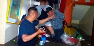 flooded hallway in Tula General Hospital No. 5 Tuesday morning.