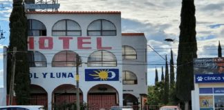 The hotel from which guests were kidnapped on Tuesday.