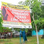 'If we catch you stealing you will be lynched!' warns a sign