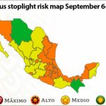 The new stoplight risk map, effective Monday.