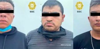 The suspected thieves arrested by Mexico City authorities