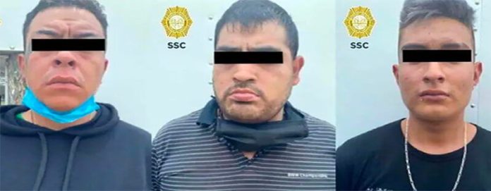 The suspected thieves arrested by Mexico City authorities