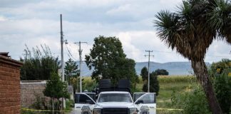 Authorities cordoned off the area near the clandestine grave in Zacatecas.