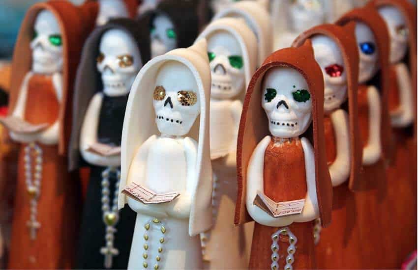 Sugar paste skeletal monks in Mexico