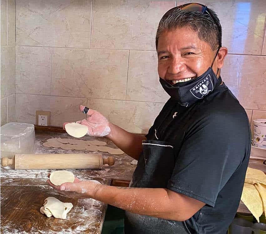 Head Chef Jesús García López at Casa de Pierogi, Oaxaca