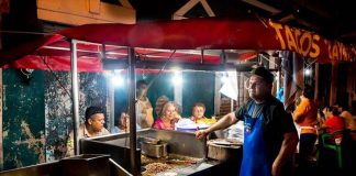 taco stand in Mexico