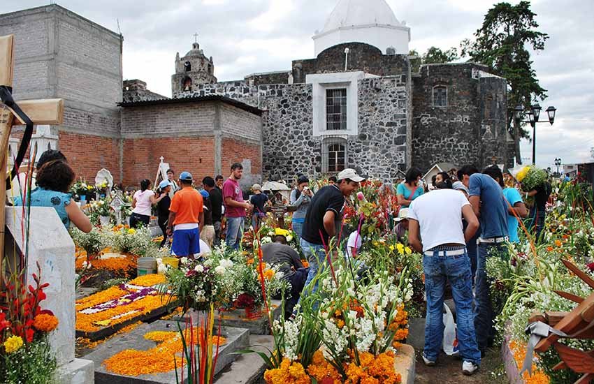 Day of the Dead observance in cemetery, Mixquic, Mexico City