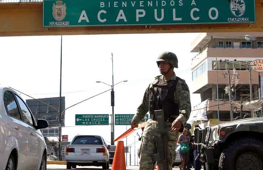 soldier in Acapulco