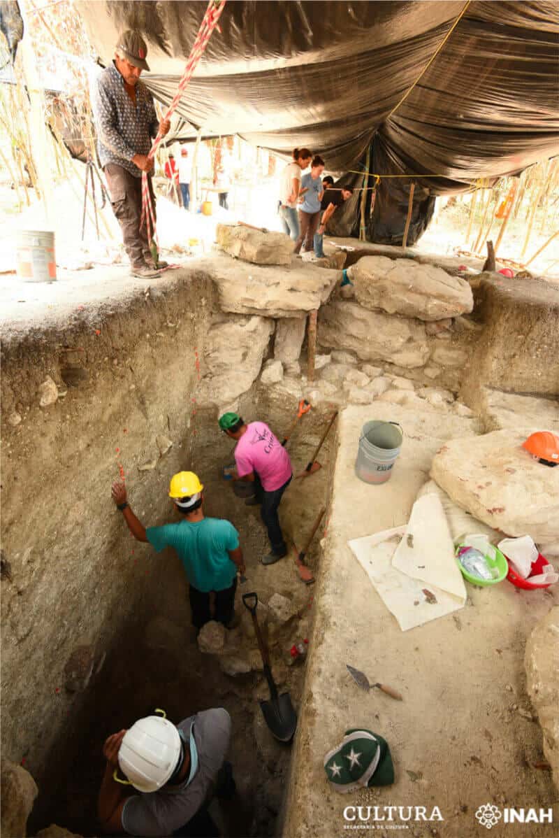 Excavation work under way at Aguada Fénix
