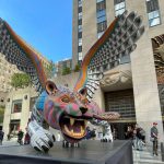 One of the alebrijes at the Rockefeller Center in New York City.