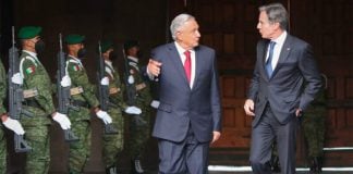 López Obrador and US Secretary of State Antony Blinken
