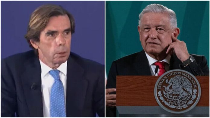 Former Spanish prime minister José María Aznar mocked President López Obrador at the national convention of Spain's People's Party.
