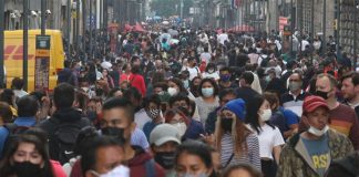 Masked crowds in the streets of the nation's capital.