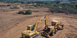 Heavy equipment clears land in Ensenada