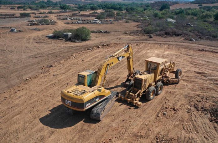 Heavy equipment clears land in Ensenada
