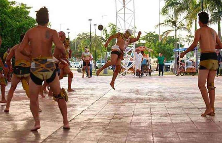 Pelota maya players in Umán, Yucatán.