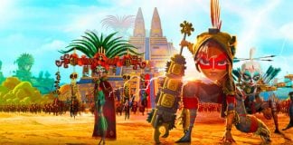 A scene from the new Netflix miniseries, Maya and the Three.