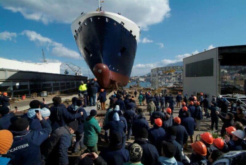 Fincantieri shipyard in Castellammare di Stabia, Italy