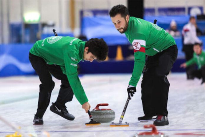 Mexican curlers compete at a competition in Finland in 2020.