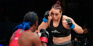 Abigail Montes faces off against Claressa Shields.