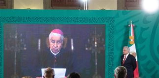 A messenger from Pope Francis relayed an apology at Monday's presidential press conference.