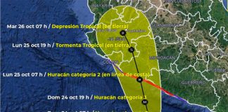 Rick's forecast track as of Saturday morning