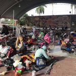 migrant caravan in Matias Romero, Oaxaca