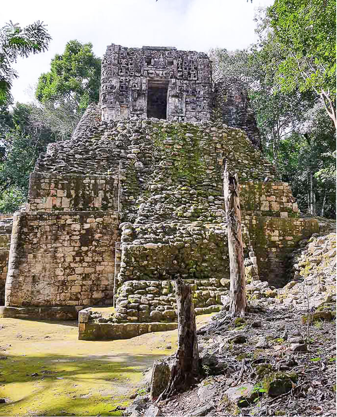 Structure V at Hormiguero Maya ruins