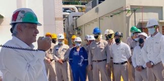 AMLO at Ciudad Madero, Tamaulipas refinery