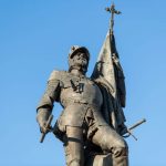Hernan Cortes statue in Medellin, Spain