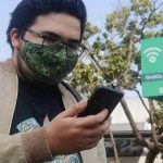 Mexico City resident on free-wifi