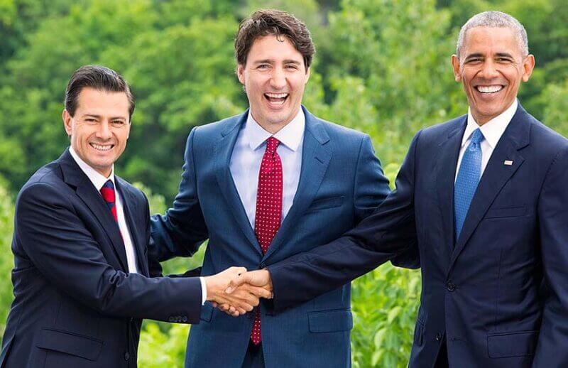 Enrique Pena Nieto, Justin Trudeau, Barack Obama