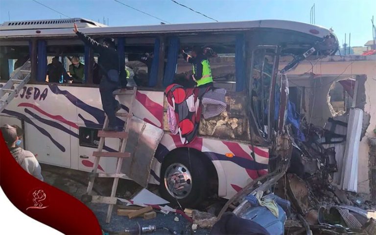 The accident scene in Joquicingo Friday morning.