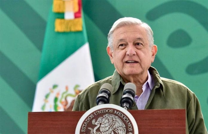 President López Obrador speaks at a recent press conference.
