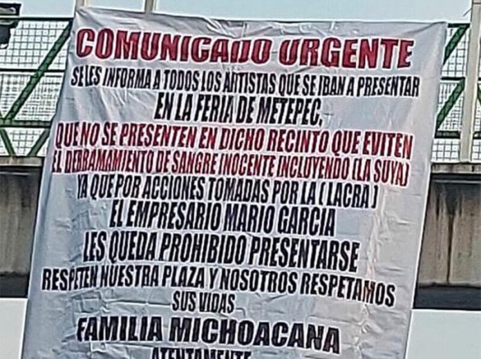 Metepec narco banner