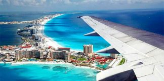 flying in to cancun