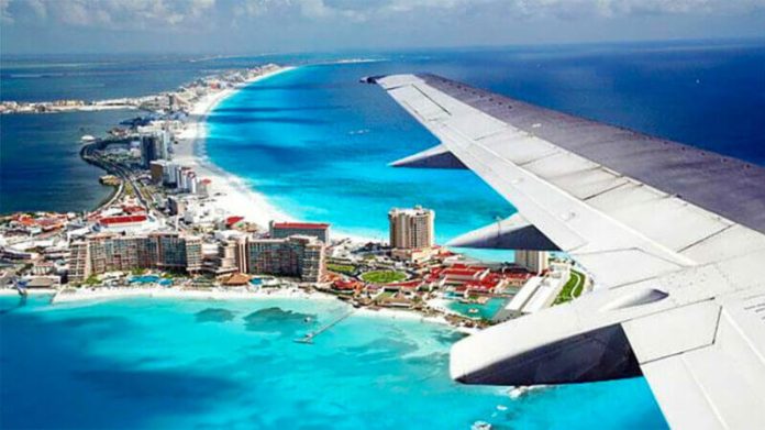 flying in to cancun