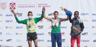 Mexicans Darío Castro and Eloy Sánchez took first and second place, ahead of Kenyan Rodgers Ondati in third.