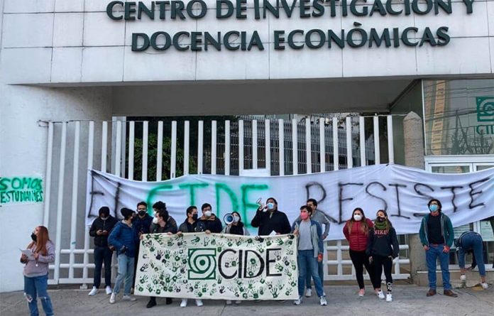 The protest against the appointment of a new director at CIDE.