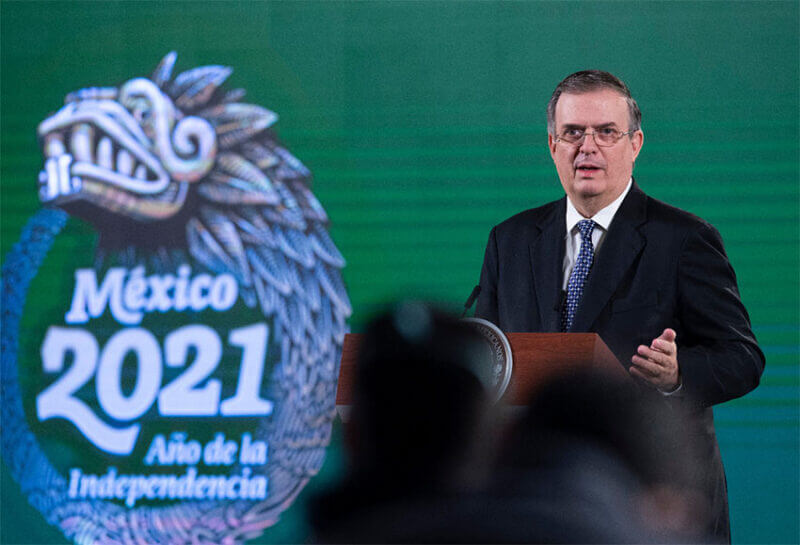 Foreign Minister Marcelo Ebrard made an appearance at Wednesday's presidential press conference, where he said there is great interest internationally in the President's anti-poverty plan.
