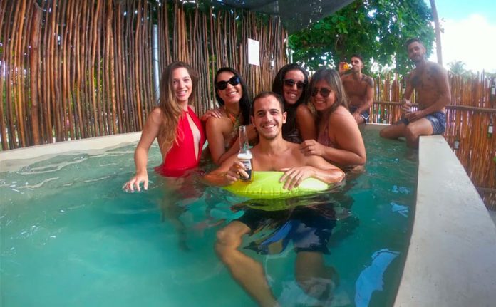 Guests at Hostalito in Cancún.
