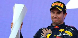 First-place winner Pérez in Azerbaijan in June.