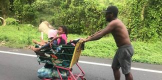 Migrant caravan in Chiapas