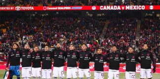 El Tri on the field Tuesday in Edmonton.