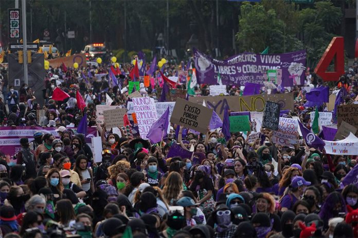 A view of one Mexico City protest.