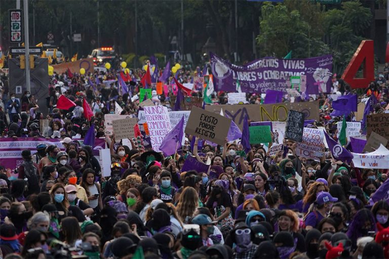 Women across Mexico protest against gender violence and femicide